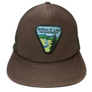 Sportcap Bureau of Land Management Trucker Hat Brown One Size Mesh Snapback